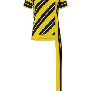 No. 21 Yellow and Black Diagonal Stripe Tee
